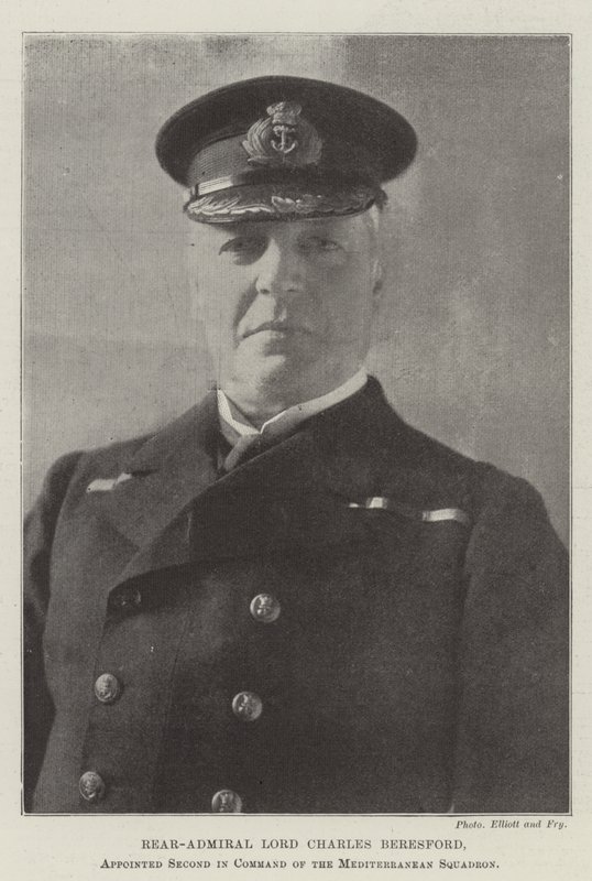 Konteramiral Lord Charles Beresford, utsedd till andra befäl över Medelhavsskvadronen av English Photographer