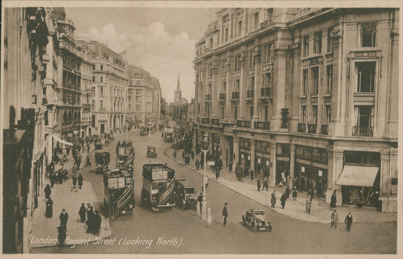 Regent Street, London, blickar norrut av English Photographer
