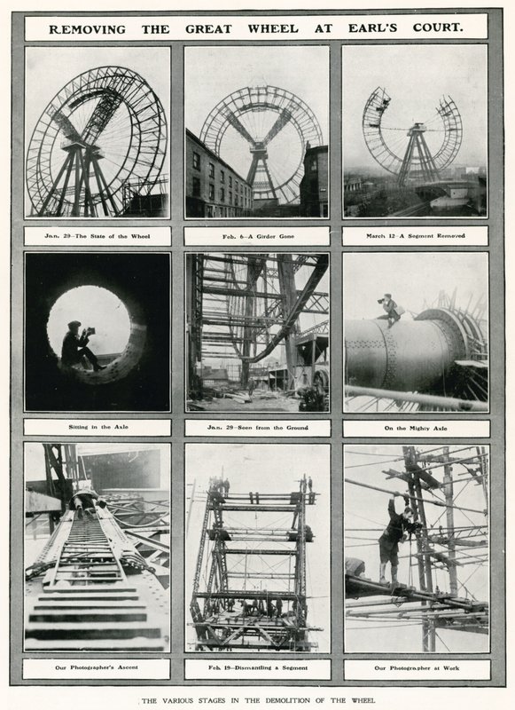 Ta bort det stora hjulet vid Earls Court, London av English Photographer