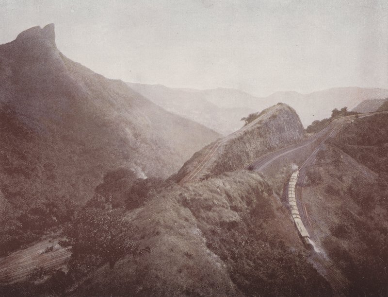 Backstation och Dukes Nose, Poona Ghat (färgad bild) av English Photographer