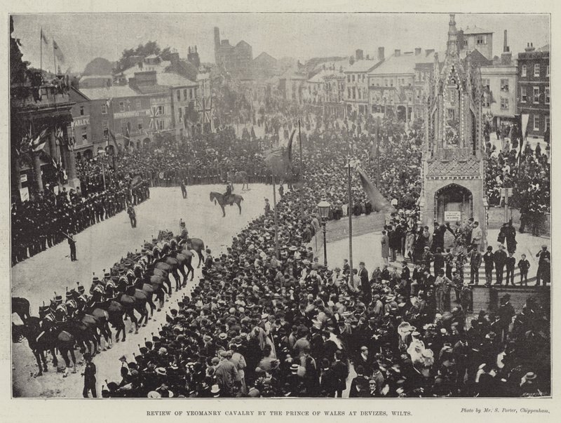 Recension av Yeomanry Cavalry av Prince of Wales i Devizes, Wilts av English Photographer