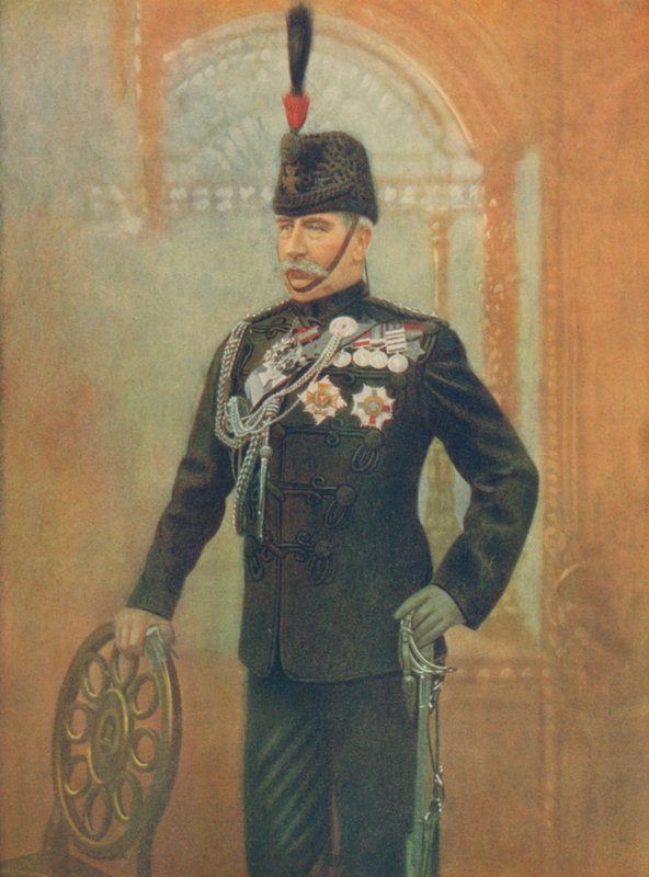 Höger Hon. Sir Redvers Buller, befälhavare i Natal. I uniformen av överste befälhavare, King