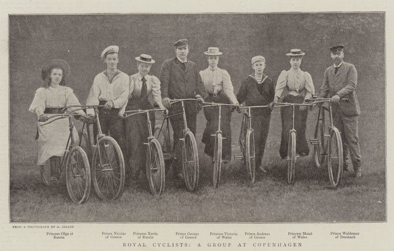 Royal Cyclists, en grupp i Köpenhamn av English Photographer