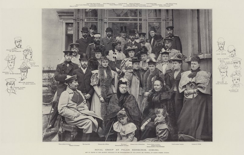 Royal Group på Palais Edinburgh, Coburg av English Photographer