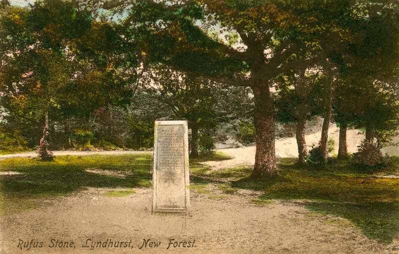 Rufus Stone, Lyndhurst, New Forest. Vykort skickat 15 september 1913. av English Photographer
