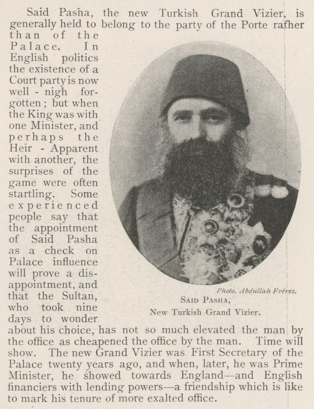 Said Pasha, ny turkisk storvesir av English Photographer