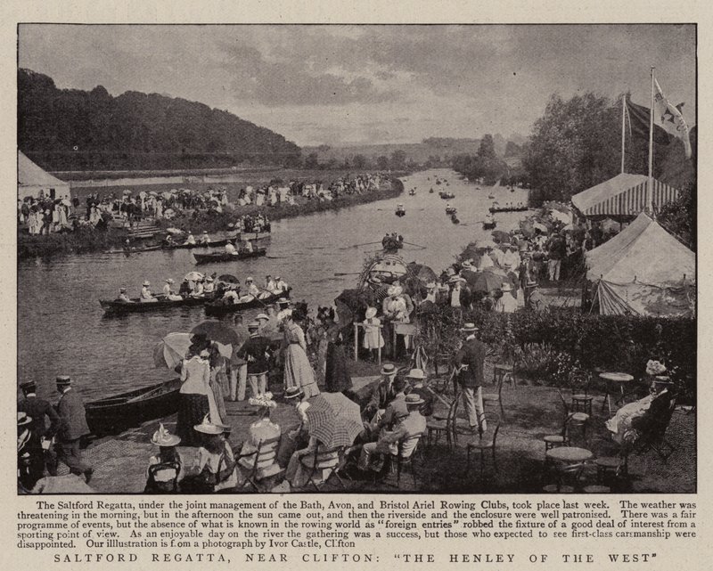 Saltford Regatta, nära Clifton, The Henley of the West av English Photographer
