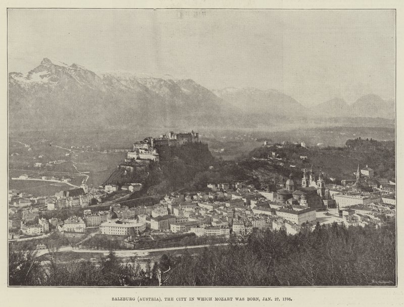 Salzburg (Österrike), staden där Mozart föddes, 27 januari 1756 av English Photographer