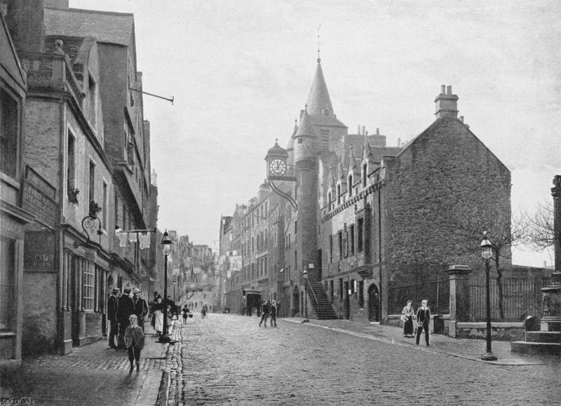Skottland: Canongate Tolbooth, Edinburgh (s/v foto) av English Photographer