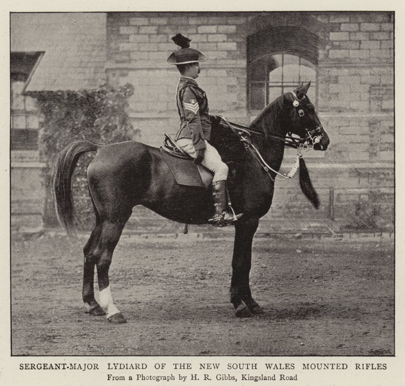 Sergeant-Major Lydiard från New South Wales Mounted Rifles av English Photographer