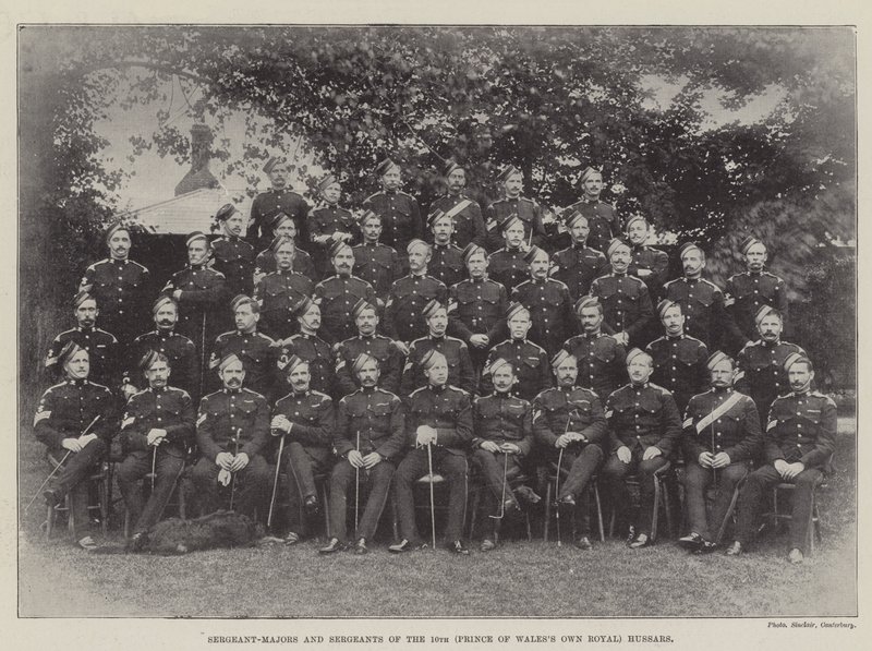 Sergeant-Majors and Sergeants of the 10th (Prince of Wales Own Royal) Hussars av English Photographer