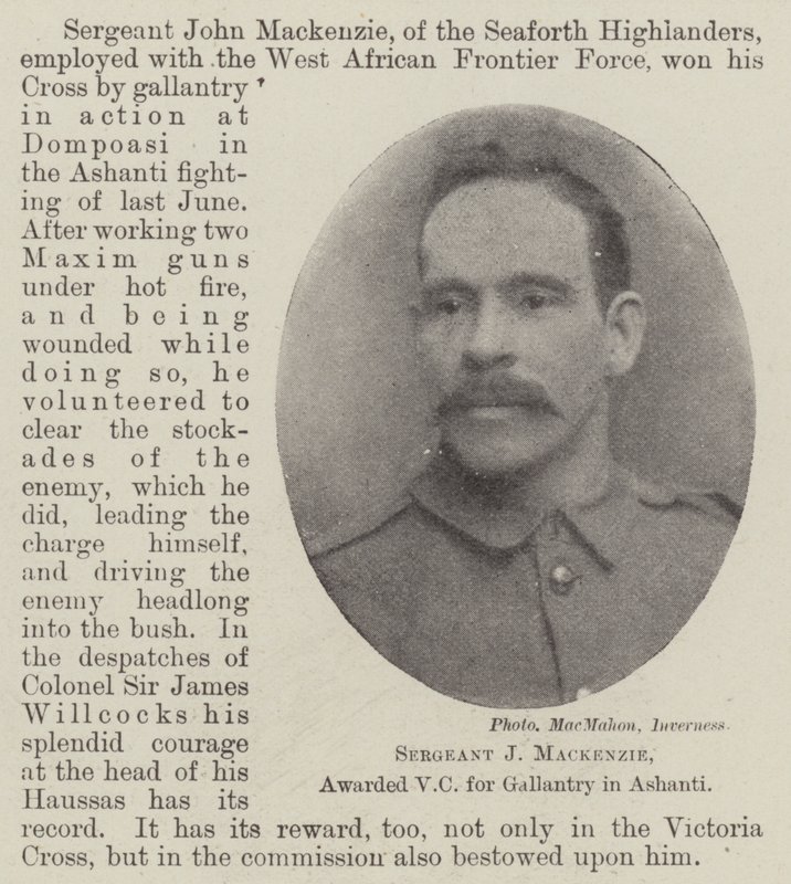 Sergeant J Mackenzie, tilldelad VC för tapperhet i Ashanti av English Photographer