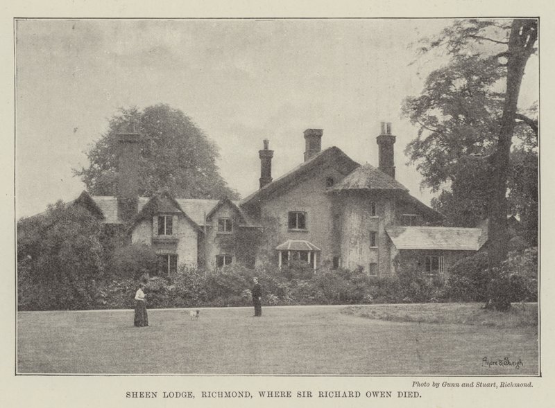 Sheen Lodge, Richmond, där Sir Richard Owen dog av English Photographer