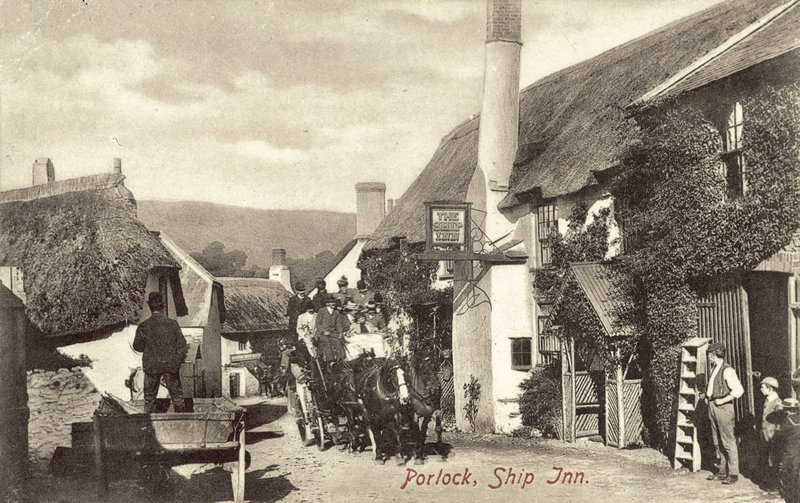 Ship Inn, Porlock (s/v foto) av English Photographer