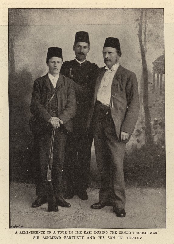 Sir Ashmead Bartlett och hans Son i Turkiet av English Photographer