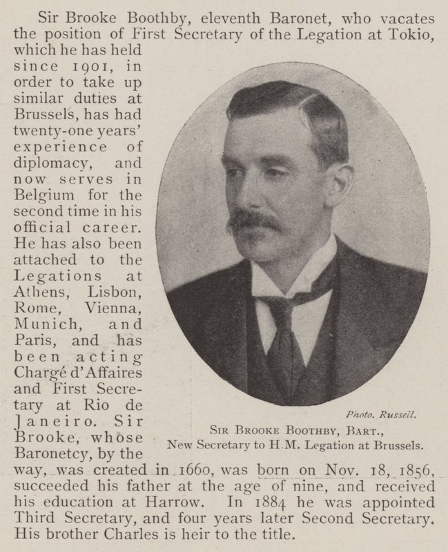 Sir Brooke Boothby, Baronet, ny sekreterare för HM Legation i Bryssel av English Photographer