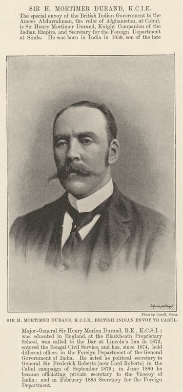 Sir H Mortimer Durand, KCIE, brittiskt indiskt sändebud till Cabul av English Photographer