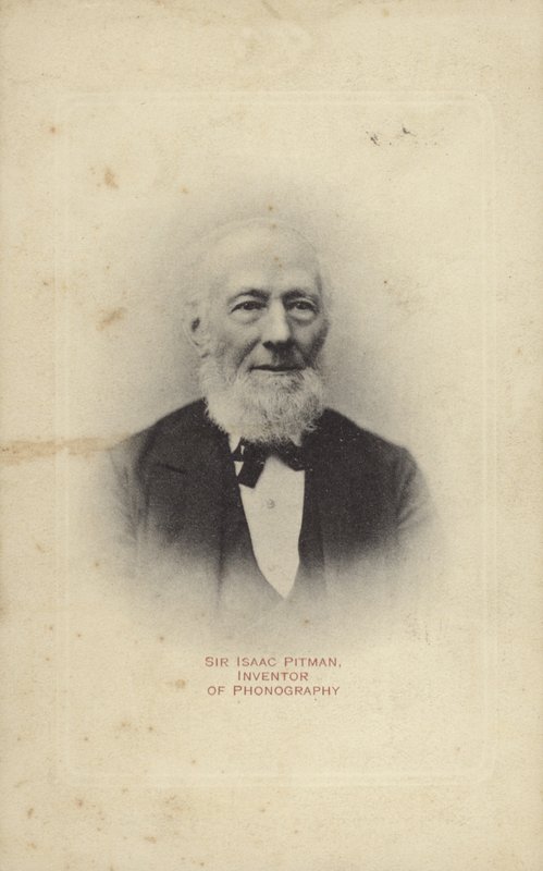 Sir Isaac Pitman (1813-1897), engelsk uppfinnare av Pitman stenografi av English Photographer
