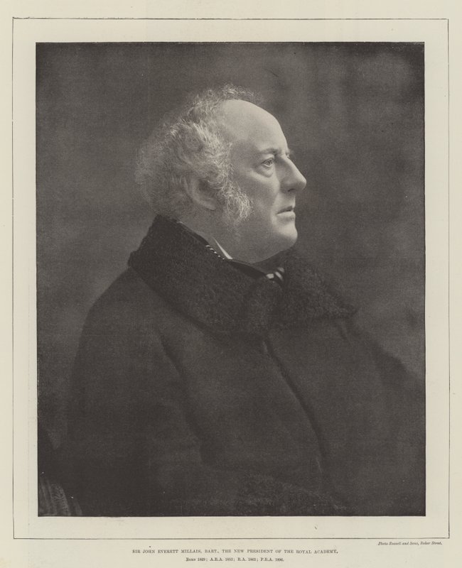 Sir John Everett Millais, Baronet, den nya presidenten för Royal Academy av English Photographer