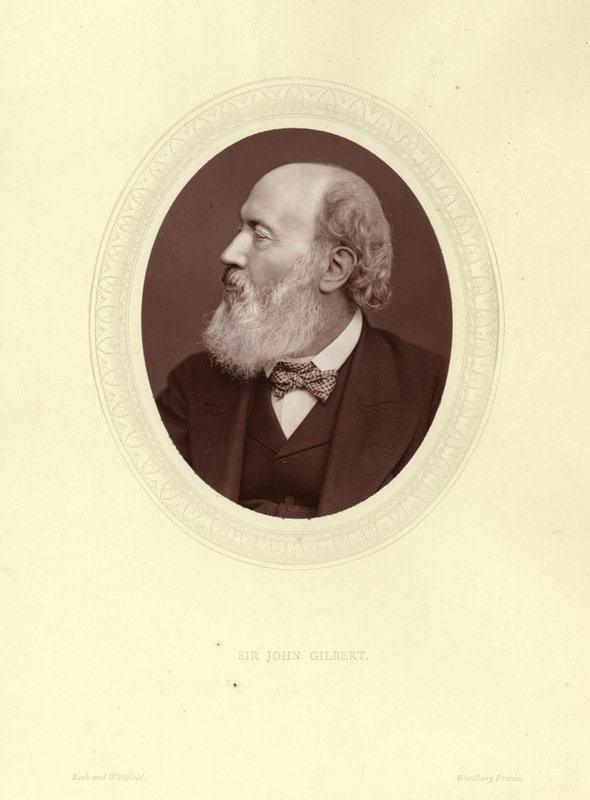 Sir John Gilbert, engelsk konstnär, illustratör och gravör av English Photographer