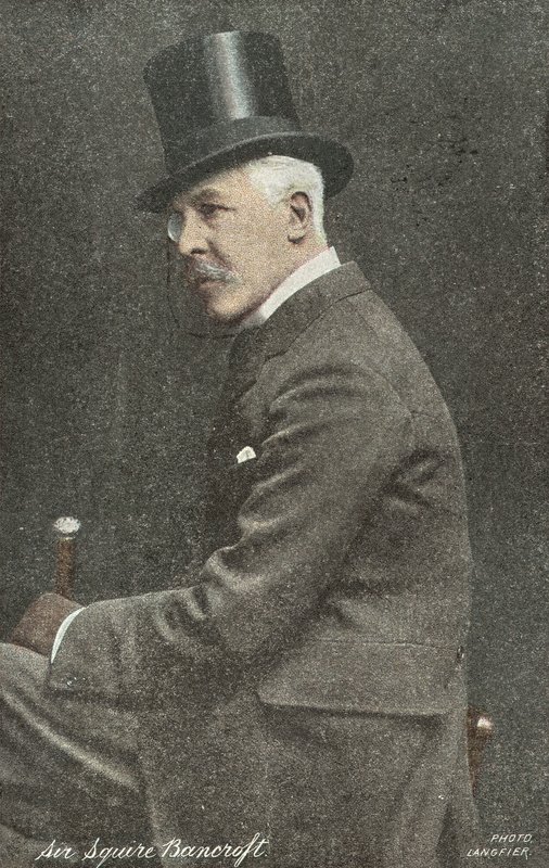 Sir Squire Bancroft (färgfoto) av English Photographer