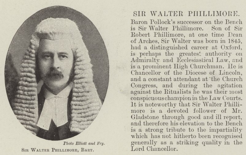 Sir Walter Phillimore, baronet av English Photographer