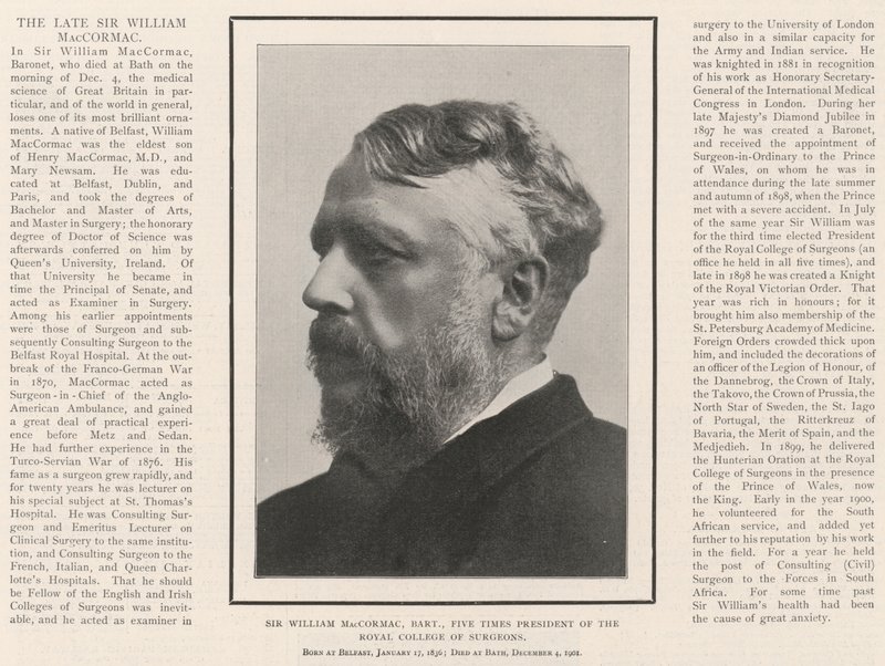 Sir William MacCormac, Baronet, fem gånger president för Royal College of Surgeons av English Photographer