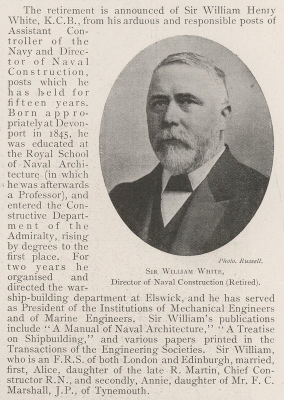 Sir William White, chef för Naval Construction (pensionerad) av English Photographer