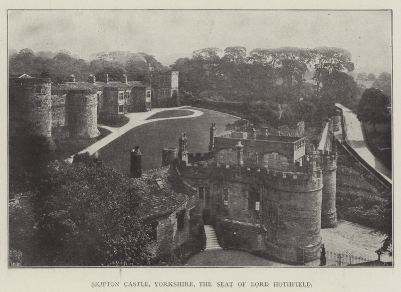 Skipton Castle, Yorkshire, säte för Lord Hothfield av English Photographer