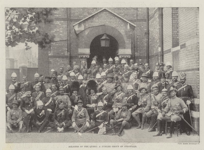 Soldiers of the Queen, en jubileumsgrupp av kolonialer av English Photographer