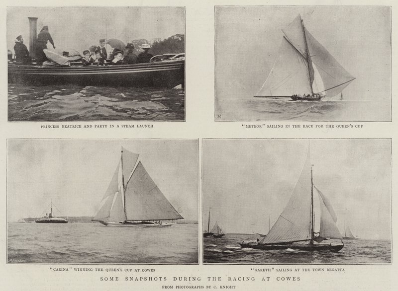 Några ögonblicksbilder under tävlingen på Cowes av English Photographer