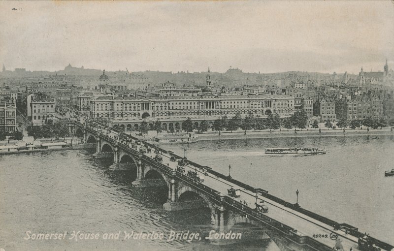 Somerset House och Waterloo Bridge, London av English Photographer