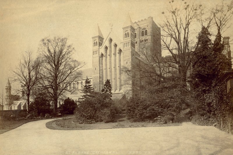 St Albans Abbey (svartvitt foto) av English Photographer