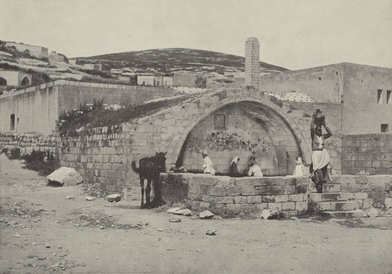 St Marys Well, eller Jungfruns fontän, Nasaret, en plats som ofta besöks av Maria, Vår Herres Moder av English Photographer