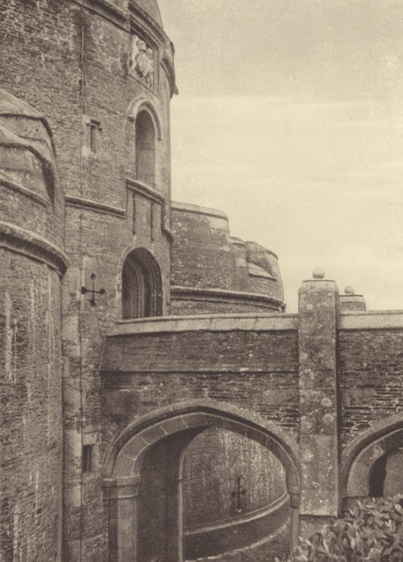 St Mawes Castle, portgången (svartvitt foto) av English Photographer