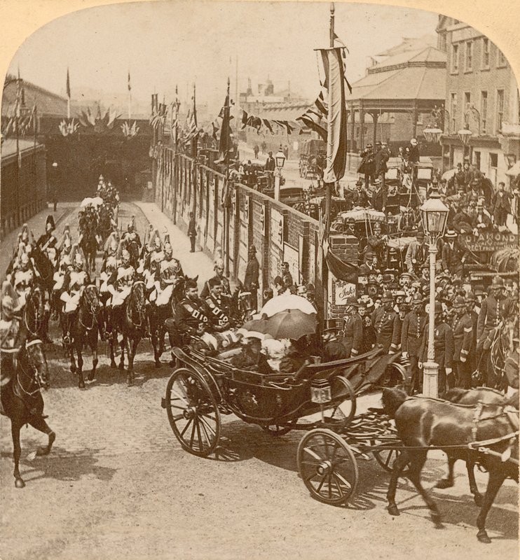 Stereografiskt tryck av Queen Victorias Diamond Jubilee av English Photographer