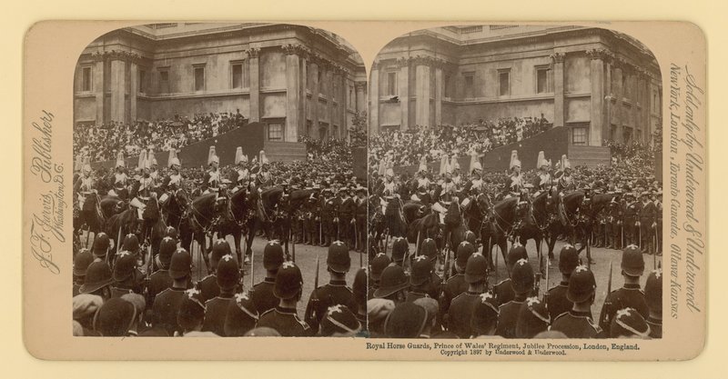 Stereografiskt tryck av Queen Victorias Diamond Jubilee av English Photographer