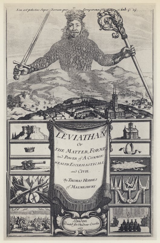 T Hobbes, Leviathan, A Crooke 1651 (s/v foto) av English Photographer