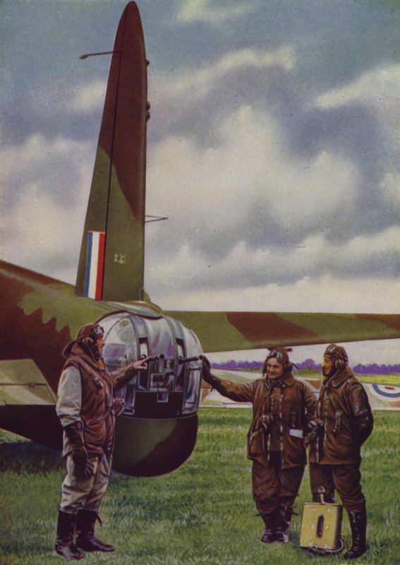 Stjärtpistoltorn av en brittisk Vickers Wellington medium bombplan (foto) av English Photographer