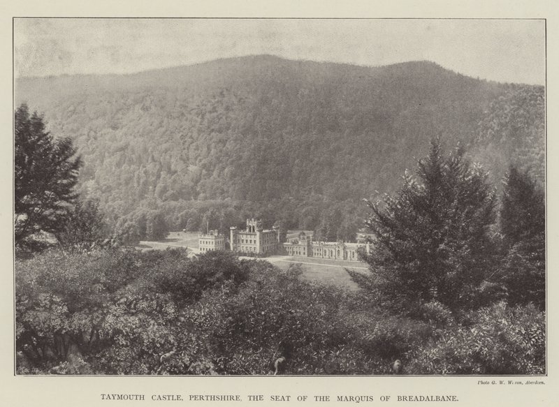 Taymouth Castle, Perthshire, säte för markisen av Breadalbane av English Photographer