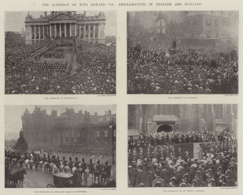 Kung Edward VII:s anslutning, proklamationer i England och Skottland av English Photographer