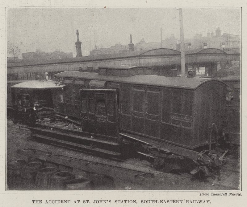 Olyckan vid St Johns Station, South-Eastern Railway av English Photographer