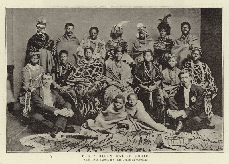 The African Native Choir, som sjöng före H M The Queen på Osborne av English Photographer