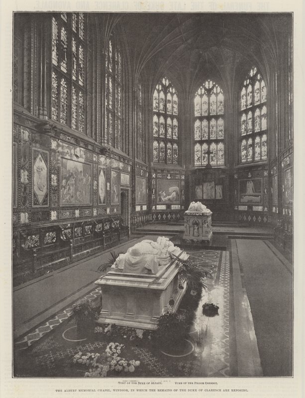 Albert Memorial Chapel, Windsor, där resterna av hertigen av Clarence vilar av English Photographer