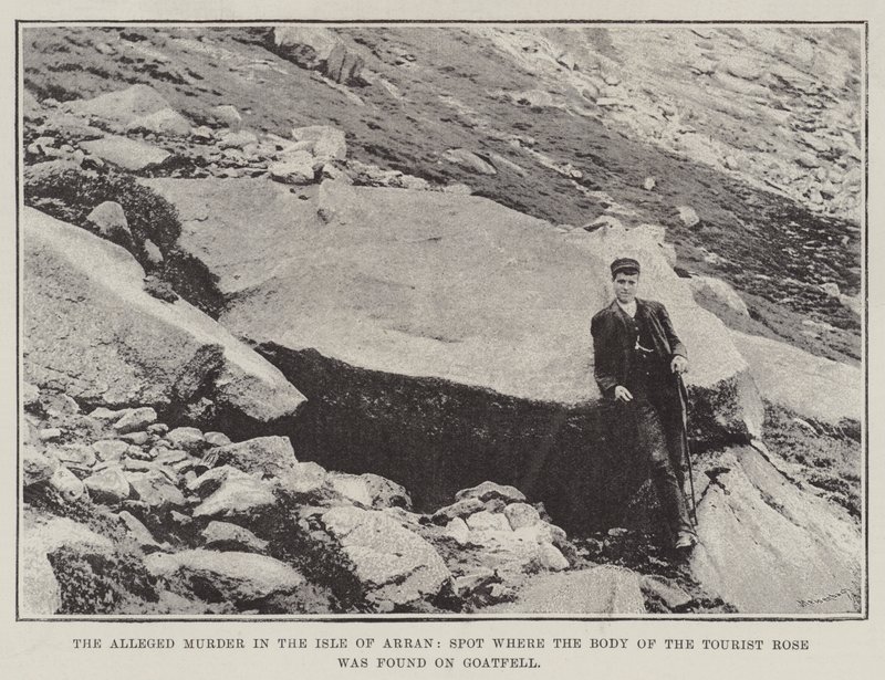 Det påstådda mordet på Isle of Arran, plats där turistrosens kropp hittades på Goatfell av English Photographer