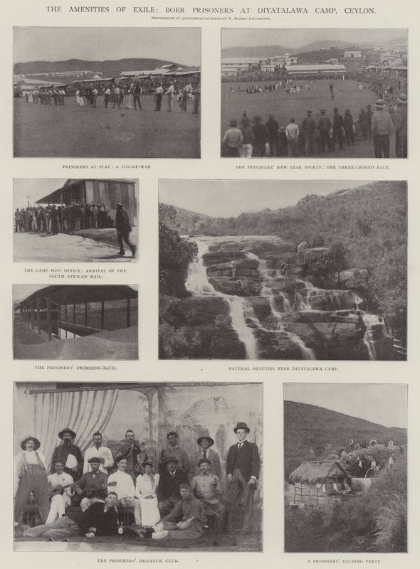Exilens faciliteter, boerfångar vid Diyatalawa Camp, Ceylon av English Photographer