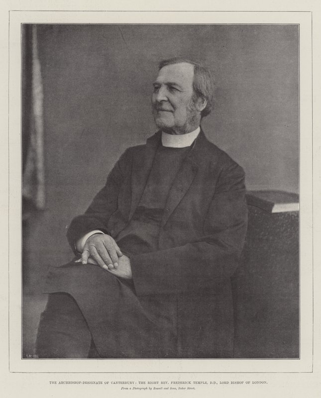 Ärkebiskopen av Canterbury, höger pastor Frederick Temple, DD, Lord Bishop of London av English Photographer
