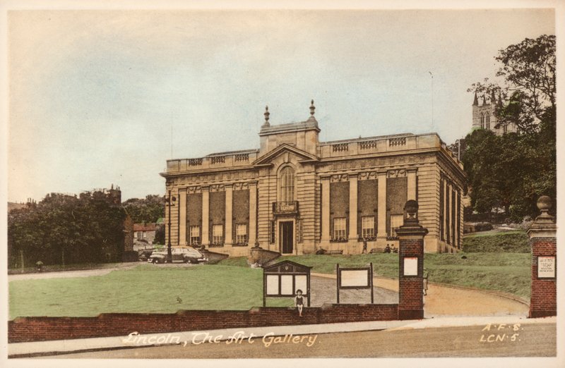 The Art Gallery, Lincoln, Lincolnshire (färgat foto) av English Photographer