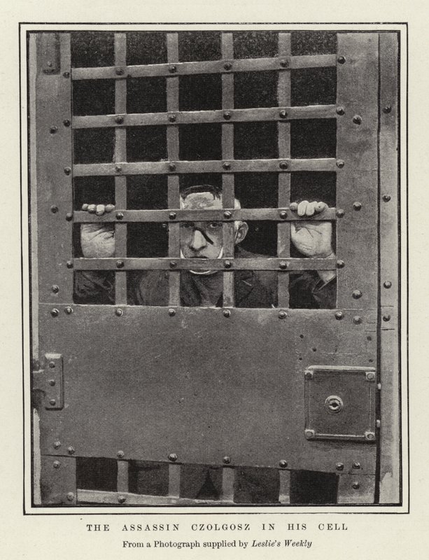 Mördaren Czolgosz i sin cell av English Photographer