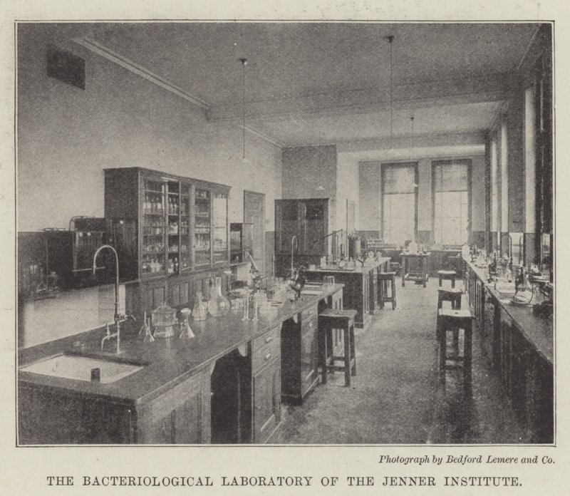 Jennerinstitutets bakteriologiska laboratorium av English Photographer